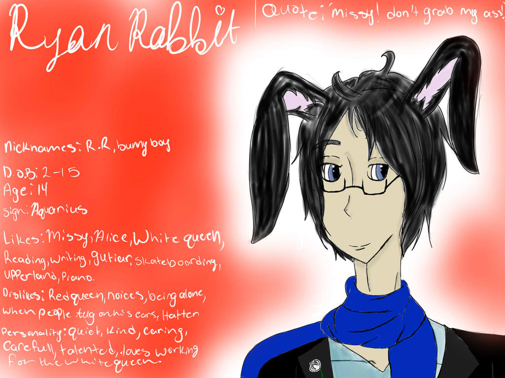 Ryan Rabbit Character sheet by MemeGirl on DeviantArt
