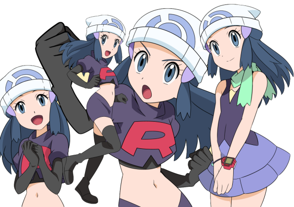 Dawn and her Pokemon Team by Jamesdean1987 on DeviantArt