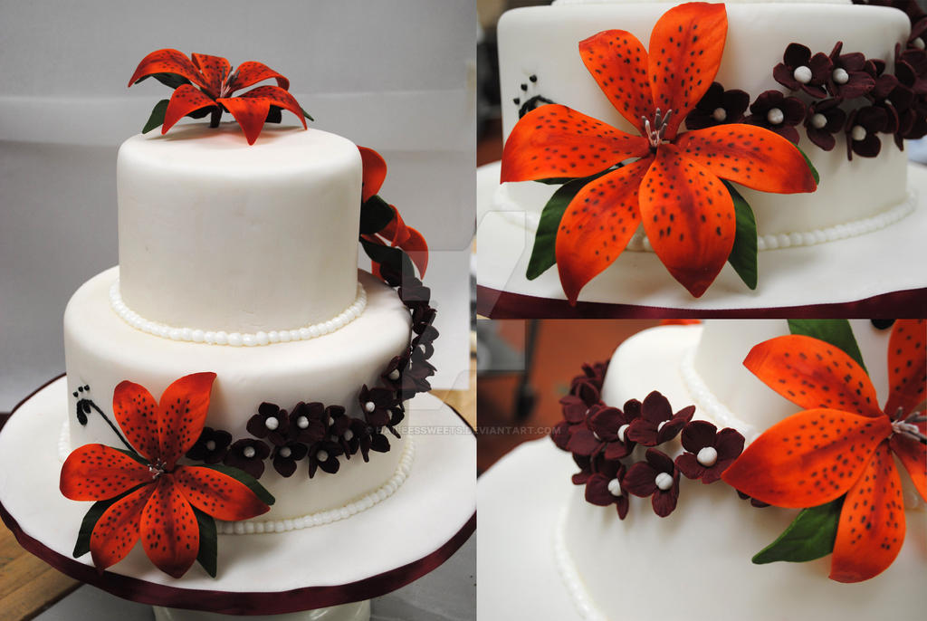 Tiger Lily Wedding Cake