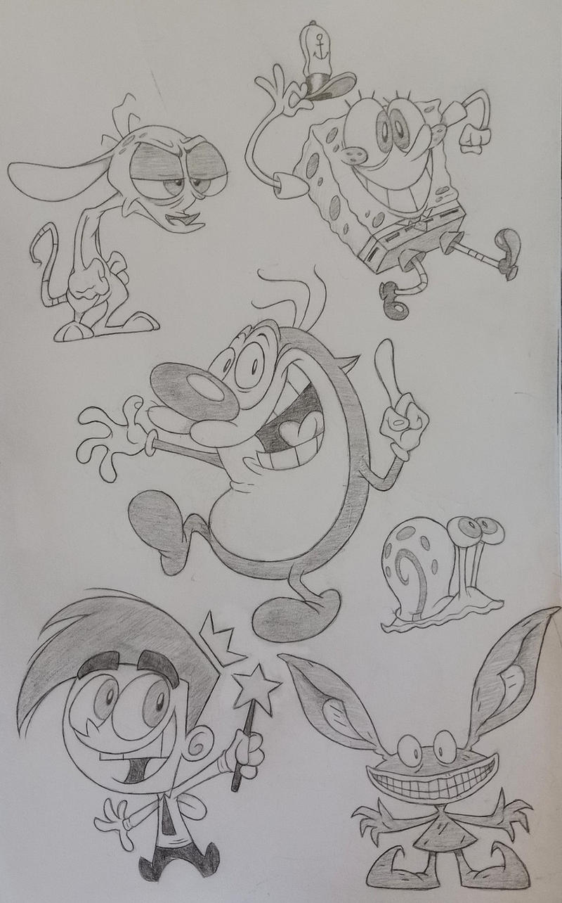 Nicktoons Patterns Nicktoons Sketches by Sparkarez on DeviantArt