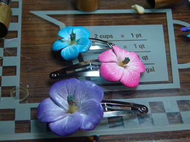 Hibiscus hair clip 3 pack