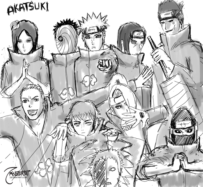 Akatsuki sketch by Zaiburst on DeviantArt