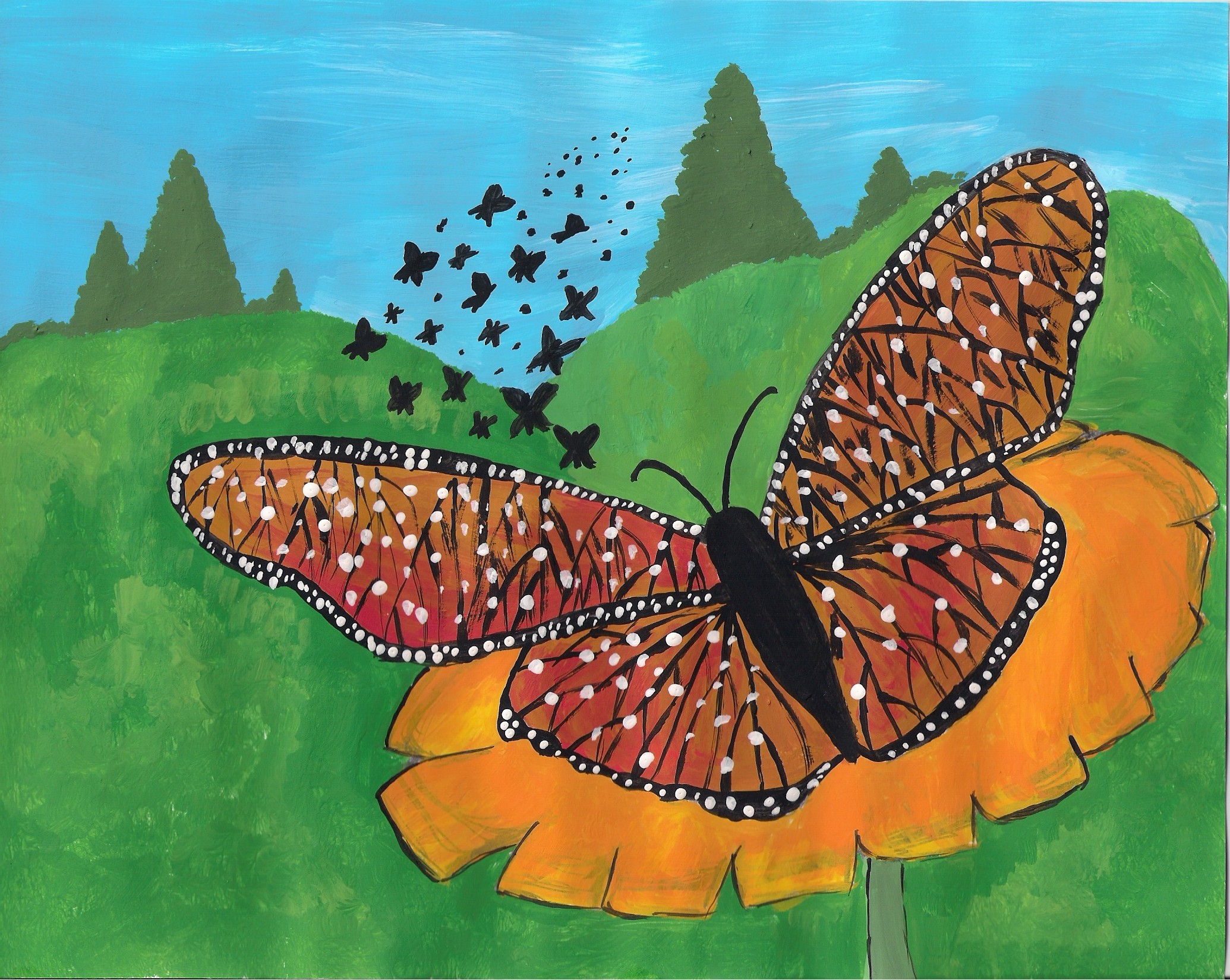 Mariposa posada en una flor by invaderjavi on DeviantArt