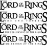 Lord of the Rings Logos