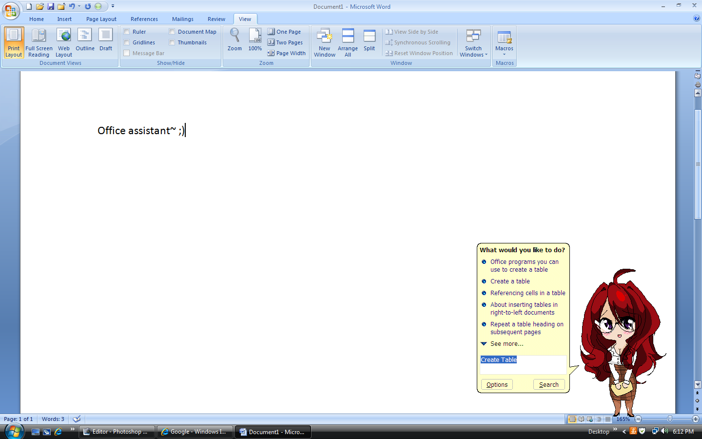 Microsoft Word Assistant_Meg by StarValerian on DeviantArt