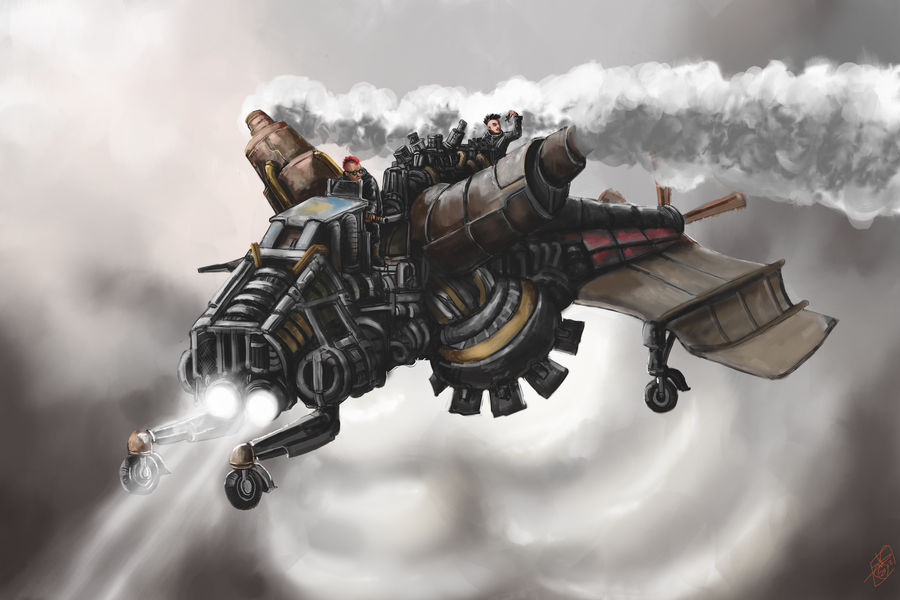 Punk Tech Deviantart Punk Tech Steam-o-thopter by Crowsrock on DeviantArt