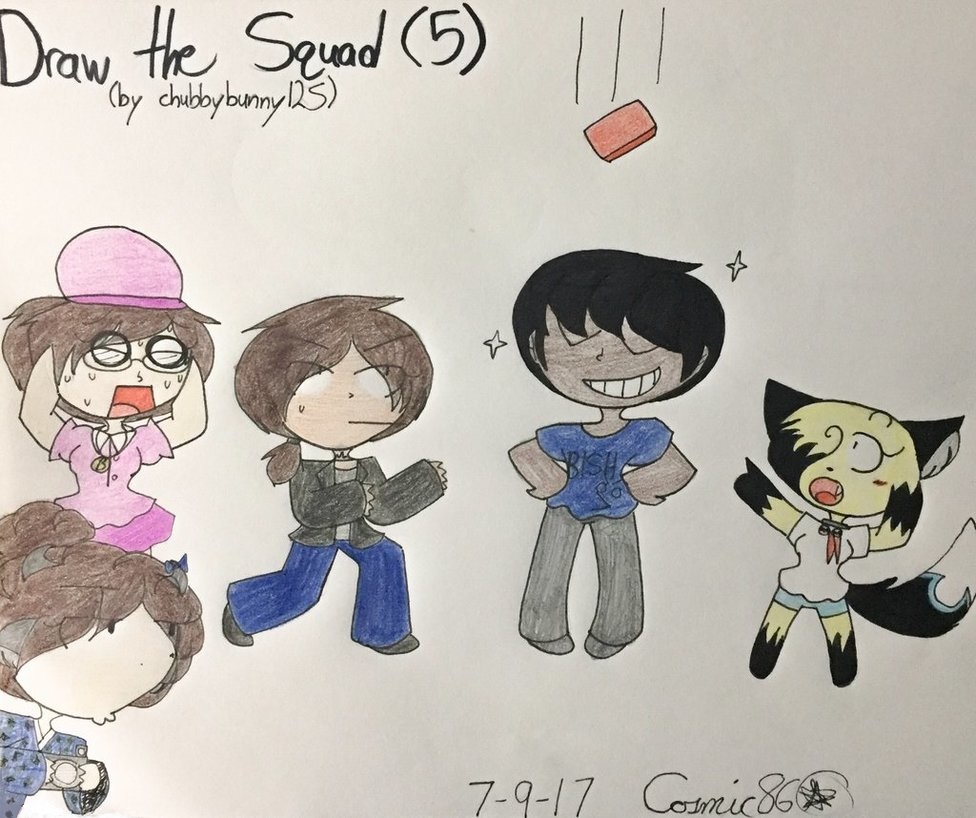 The Inevitable Brick (Draw the Squad Meme (5))