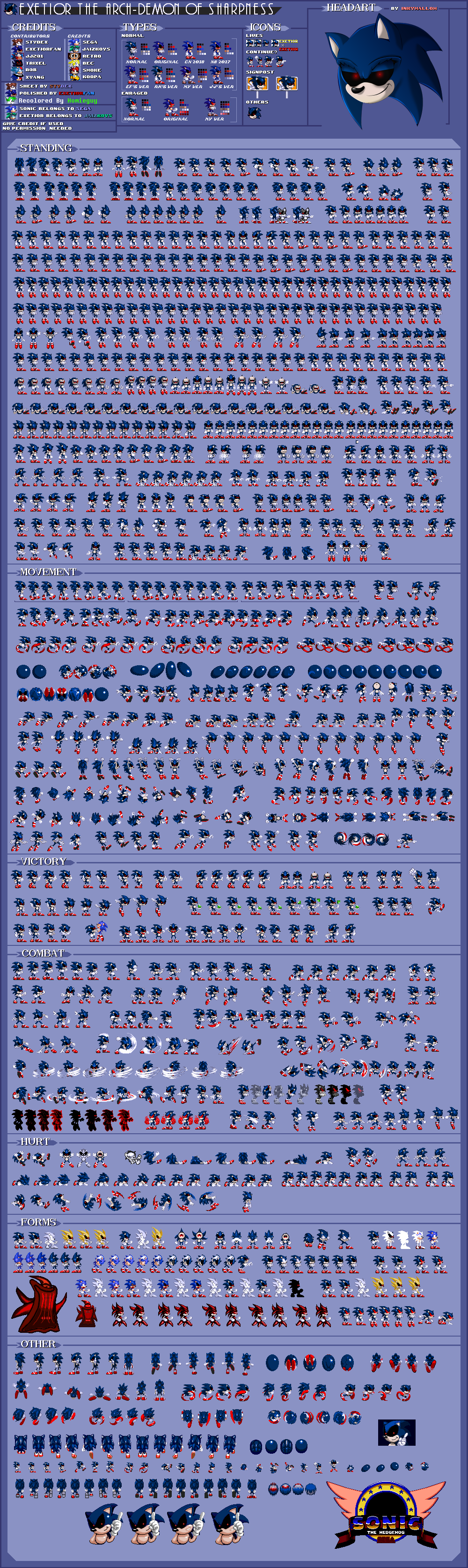 Modgen Sonic Sprites Sheet Remastered by SonicFanSheet on DeviantArt