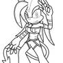 Krystal the Hedgehog -lineart-