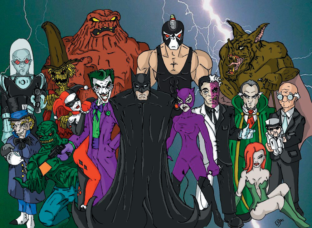 Dc Batman Rouges Batman and his rogues by happymonkeyshoes on DeviantArt