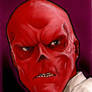 Red skull sketch card