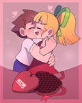 Megaman Valentine gift to Roll by meteorstom