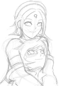 Skies of Arcadia: Fina comforting Vyse