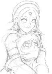 Skies of Arcadia: Fina comforting Vyse