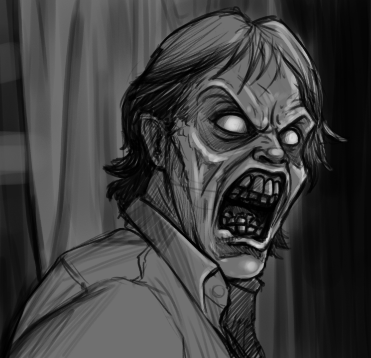 Evil Ed rough sketch (Evil Dead 2)