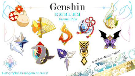 Genshin Emblem Enamel Pin Kickstarter