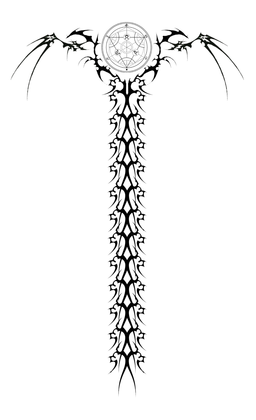 Spinal Tattoo draft 4 by pnub-x on DeviantArt Spinal Tattoo draft 4 by pnub-x on DeviantArt