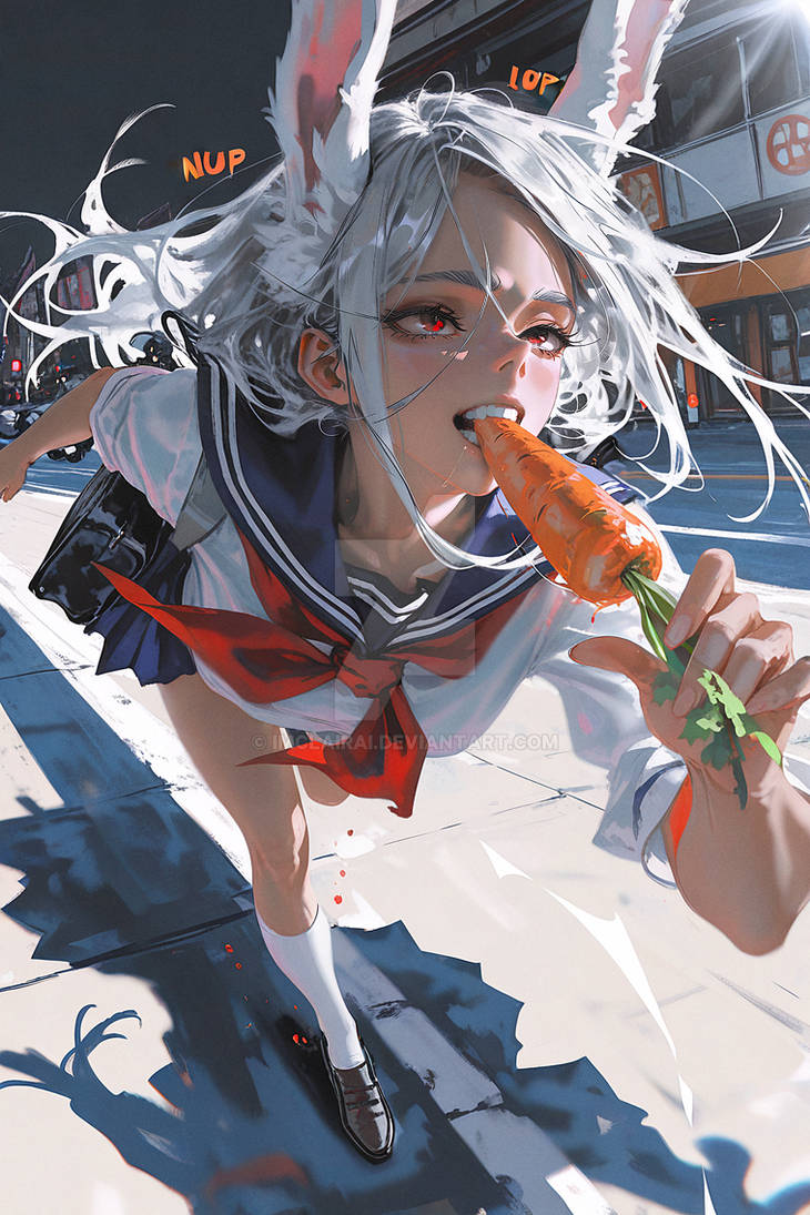 Girl Rumi Running Rumi Usagiyama Running by ImClairAI on DeviantArt