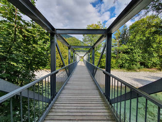 Footbridge over the Alm