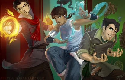 Korra, Mako and Bolin!