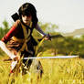 Prince Zuko cosplay with swords