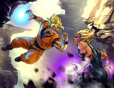 Goku VS Vegeta battle