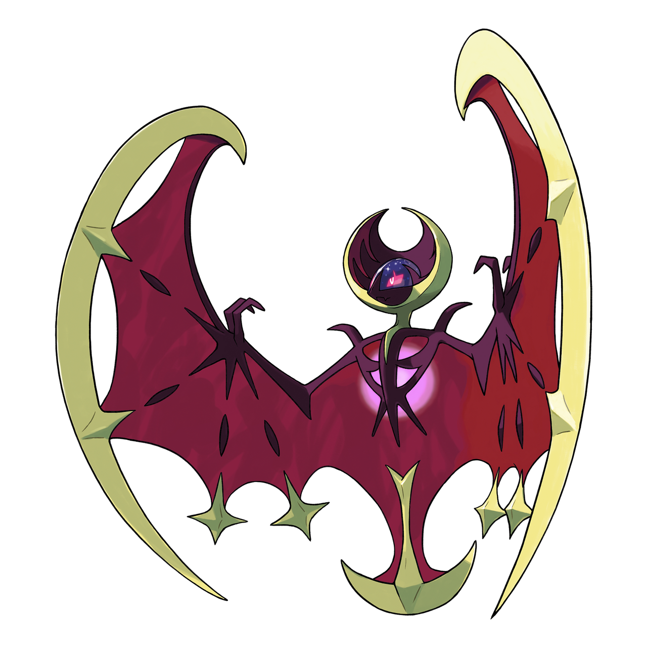 0792 Shiny Lunala by ExoticPoke on DeviantArt