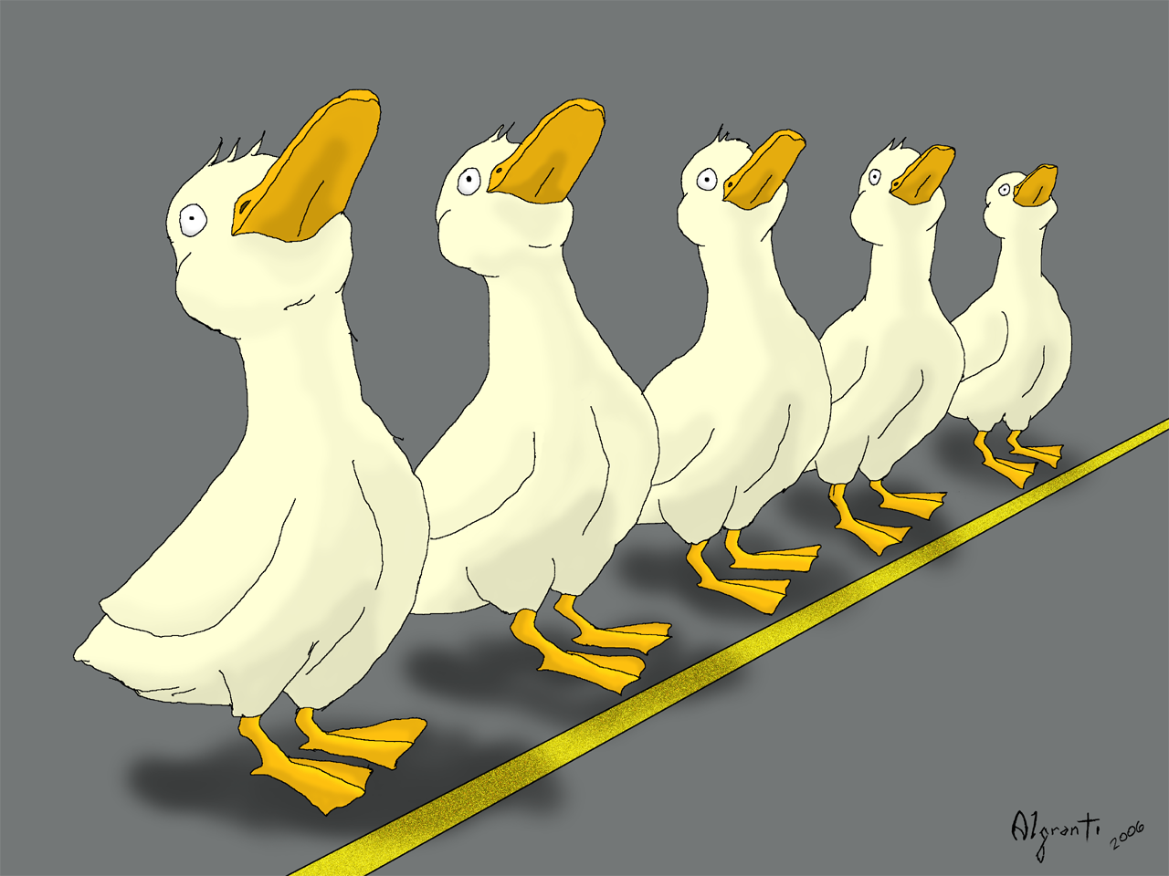 All The Ducks Lined Up By Algranti On Deviantart
