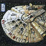 Star Wars Millennium Falcon Sketch card