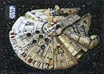 Star Wars Millennium Falcon Sketch card by SteveStanleyArt