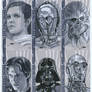 Star Wars Heads Sketch cards