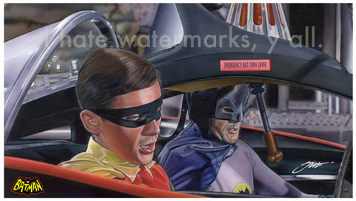 Batman TV show illustration--Turbines to speed--!