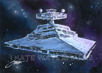 Star Wars--Imperial Star Destroyer-Sketch Card