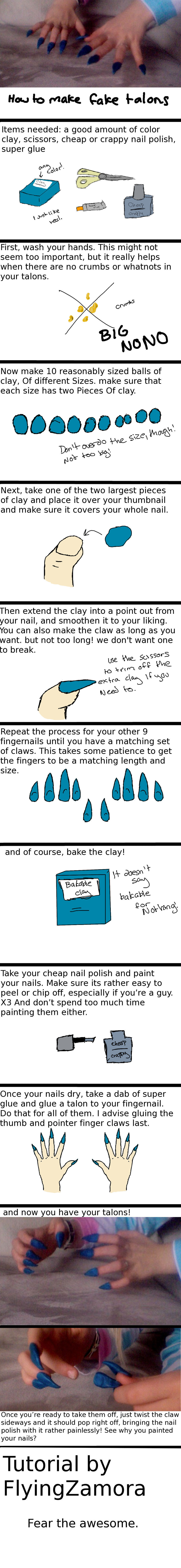 how to make fake talons