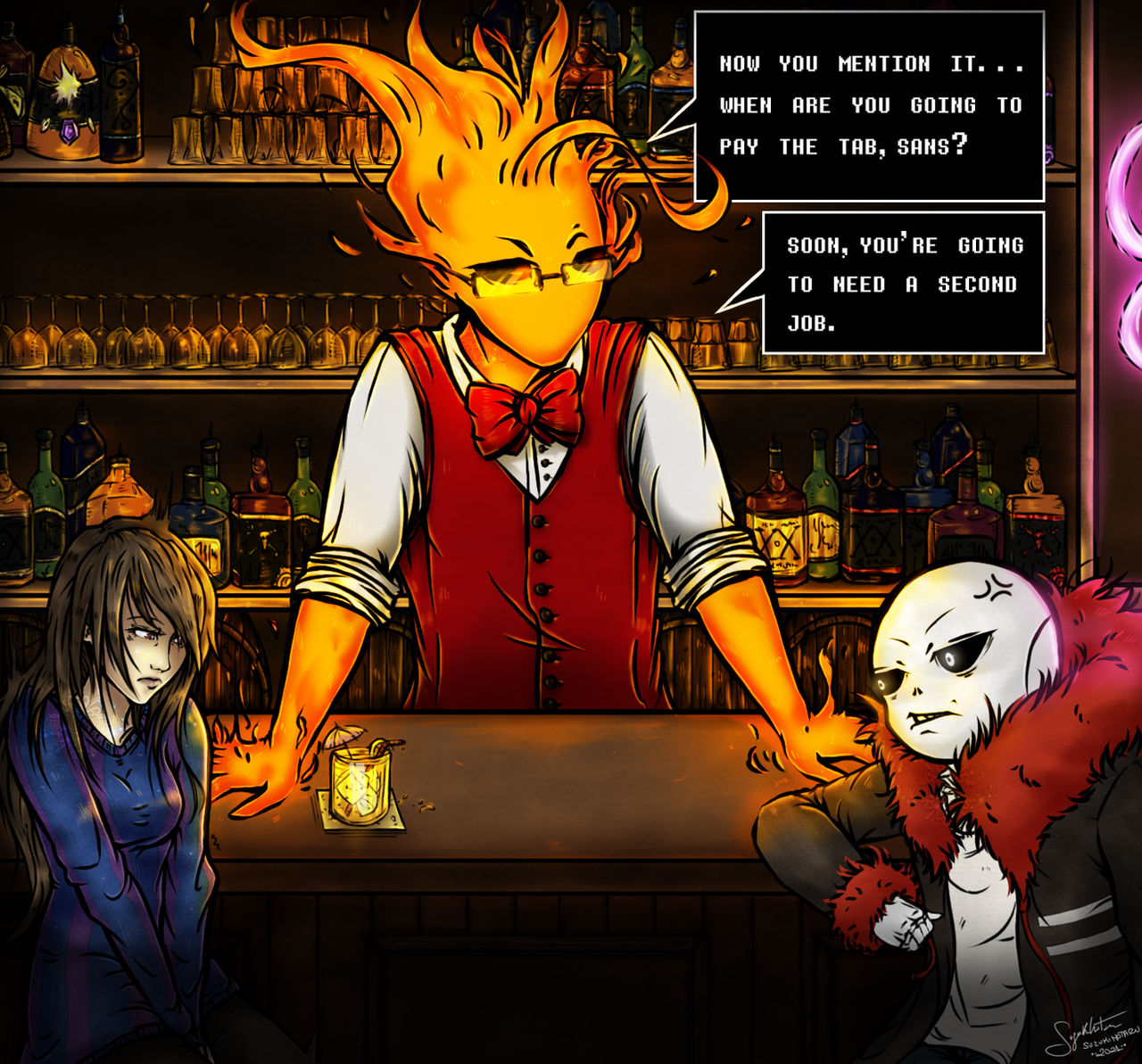 Night At Grillby s By Kuroganelobita2404 On DeviantArt night-at-grillby-s-by-kuroganelobita2404-on-deviantart