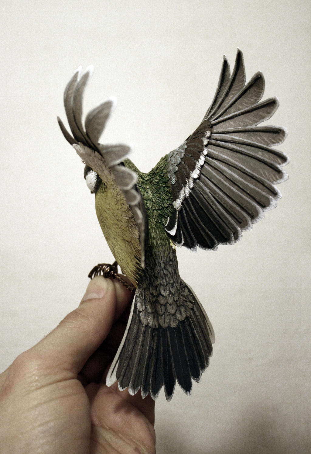 Paper and wood Great tit back finished! by ZackMclaughlin