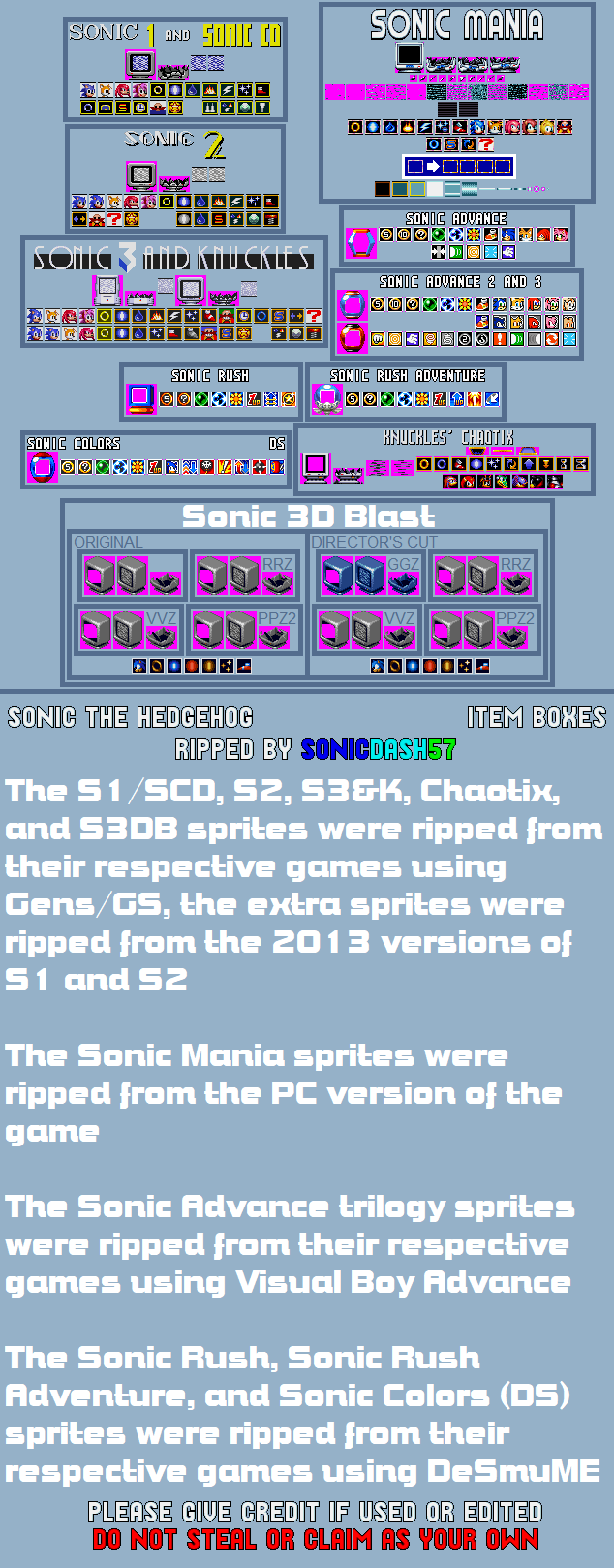 Sonic the Hedgehog - Item boxes by SonicDash57 on DeviantArt