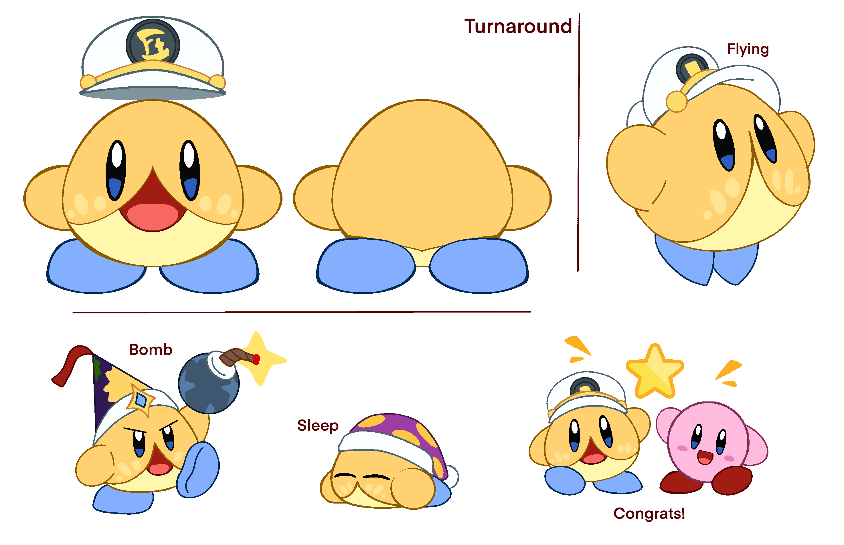 Failboat Kirby character sheet by KiwiStudioschatts on DeviantArt