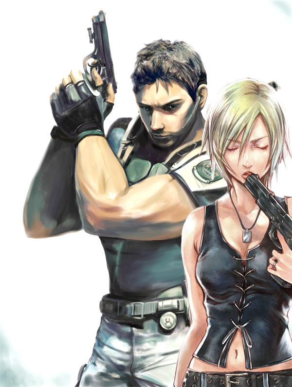 Chris Redfield and Aya Brea