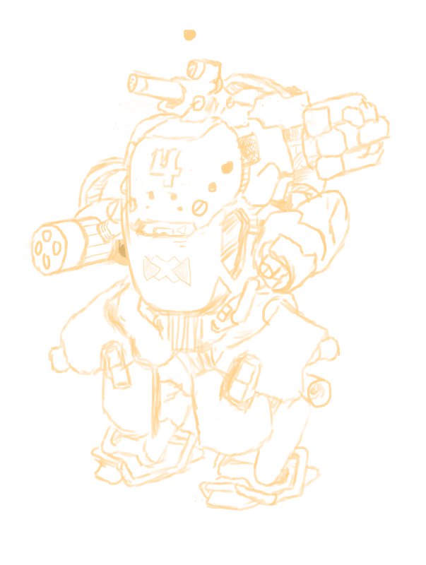 Exosquad: Bronsky Suit Sketch