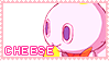 Pastel Pink Cheese Stamp