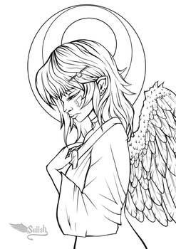 Dall-e Suii Free Linearts A4 Colouring Page