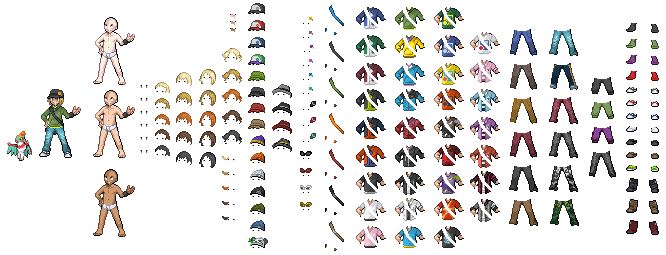 Pokemon X/Y Boy customisation sprite