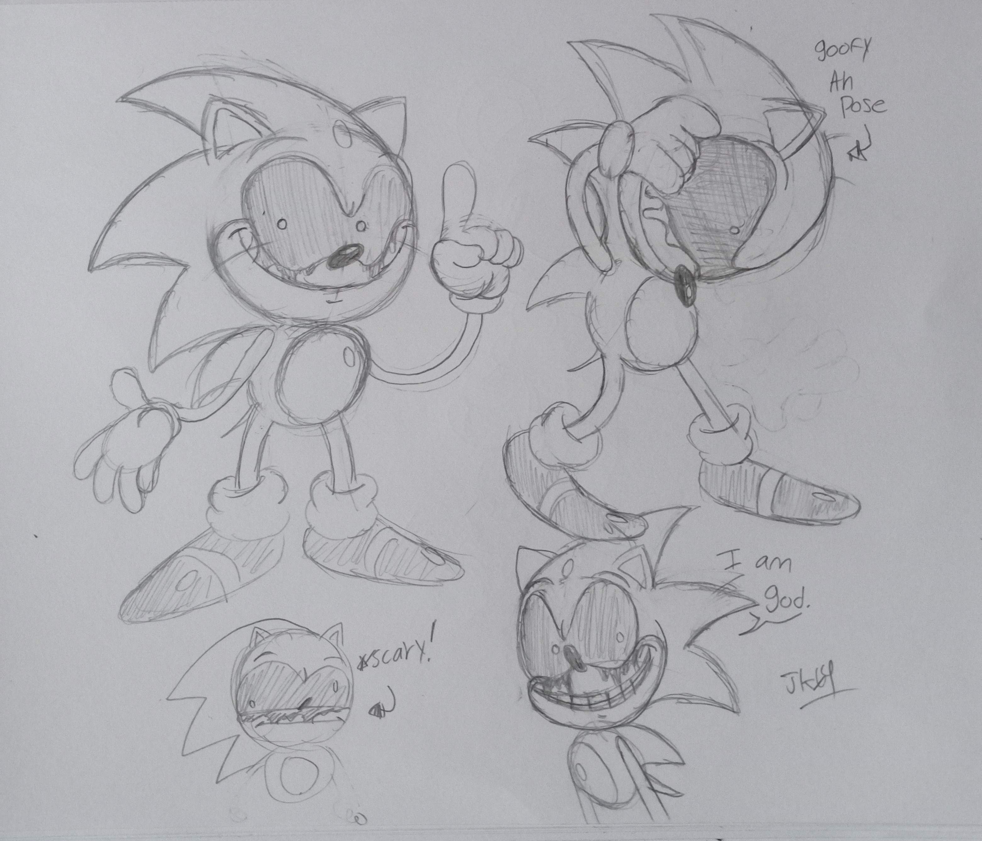 Sonic.EXE (OG) but his forms in each song by JayKay64 on DeviantArt
