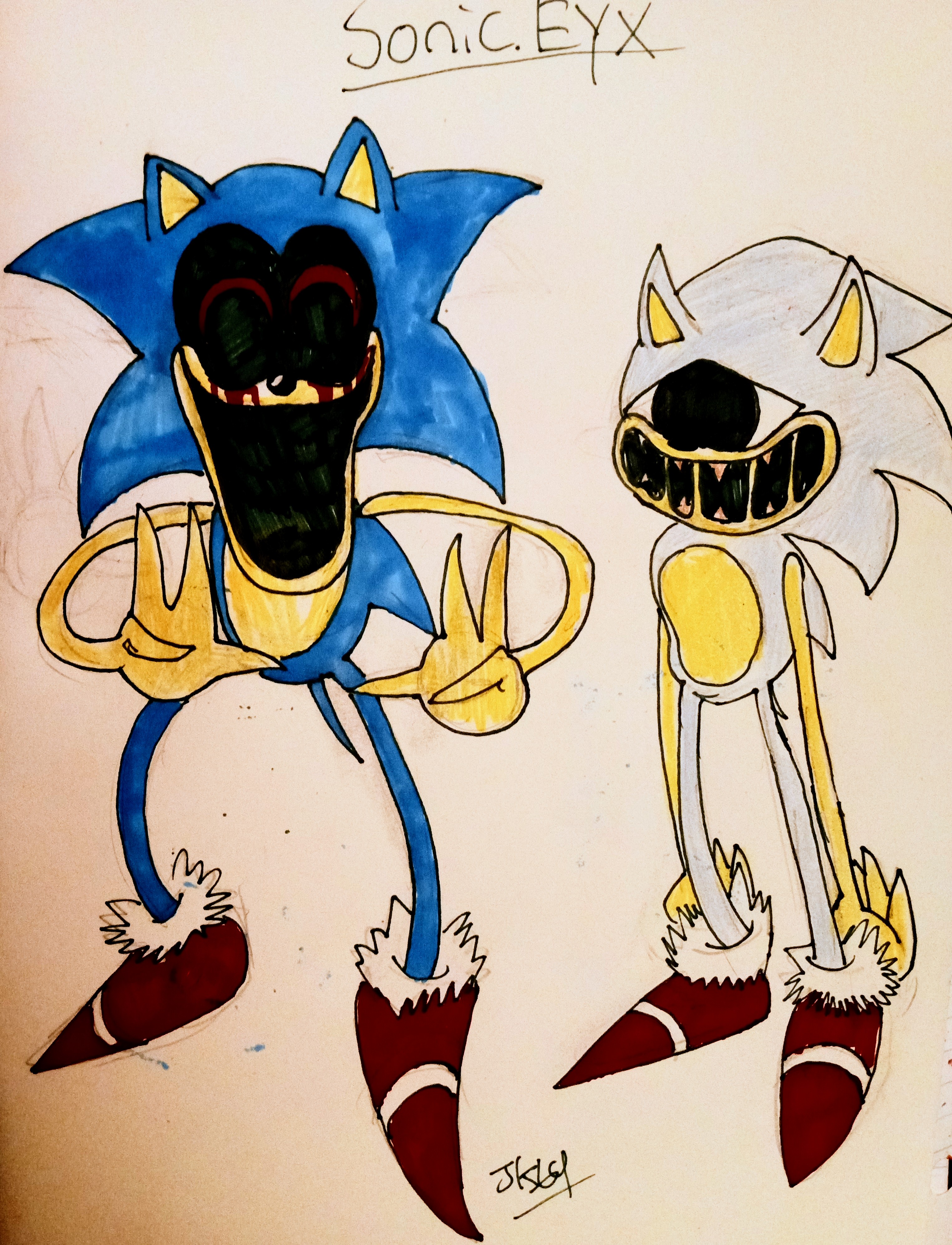 A drawing of Sonic.eyx/dreanog : r/SonicEXE
