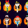 Cartoon cartoon girls Halloween