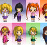 Cartoon cartoon girls chibi