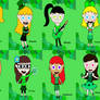 Cartoon cartoon girls St. Patricks day