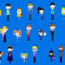 Cartoon cartoon girls Father's day
