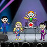 Mindy and her band membership on stage